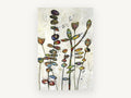 Patchwork Stem Garden, floral canvas wall art print, front view