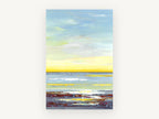Golden Horizon Shoreline, coastal canvas wall art print, front view