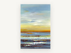 Amber Horizon Bands, coastal canvas wall art print, front view