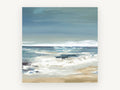 Quiet Shore Break, coastal canvas wall art print, front view