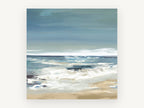 Quiet Shore Break, coastal canvas wall art print, front view