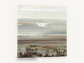 Quiet Shoreline Bands, abstract coastal horizon landscape painting, coastal canvas wall art print ready to hang