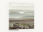 Quiet Shoreline Bands, abstract coastal horizon landscape painting, coastal canvas wall art print ready to hang