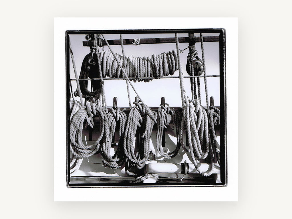 Coiled Rigging Lines, coastal canvas wall art print, front view