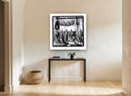 Coiled Rigging Lines coastal canvas print on the wall of a hallway