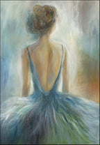 Lady in Blue Wall Art Print