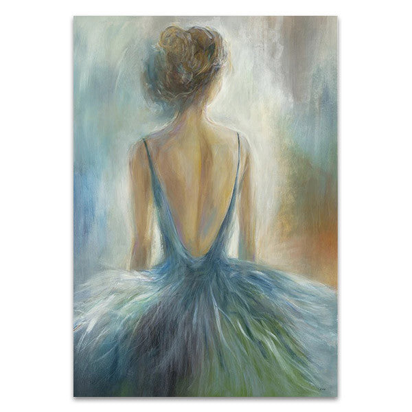 Lady in Blue Wall Art Print