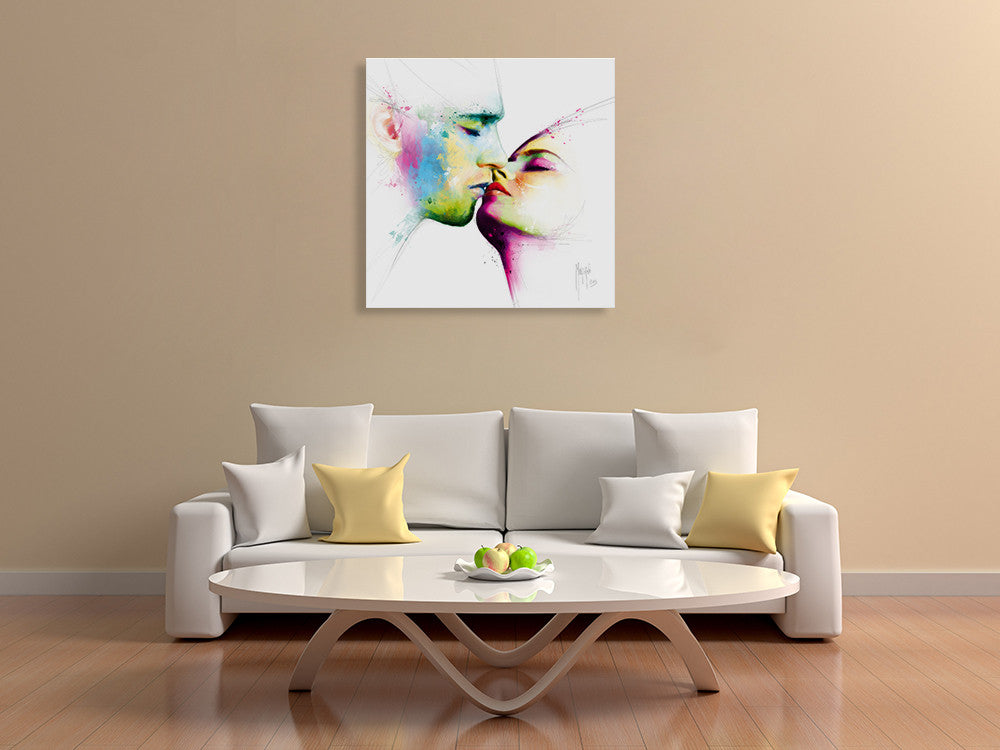 Le Baiser Wall Art Print on the wall