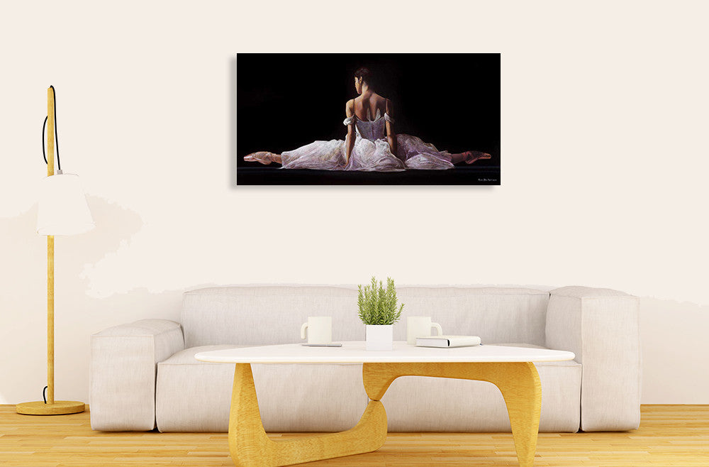 Leg Stretch Wall Art Print on the wall