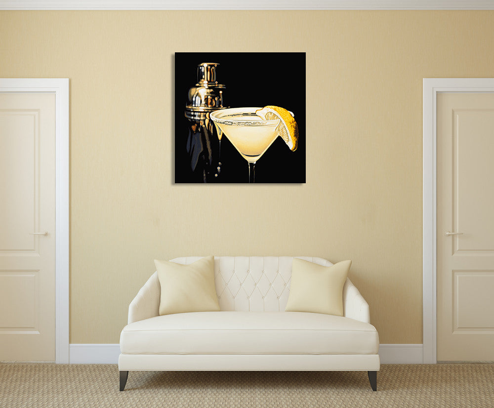 Lemon Drop Wall Art Print on the wall