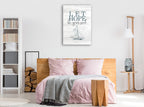 Let Love Hope II Wall Art Print on the wall