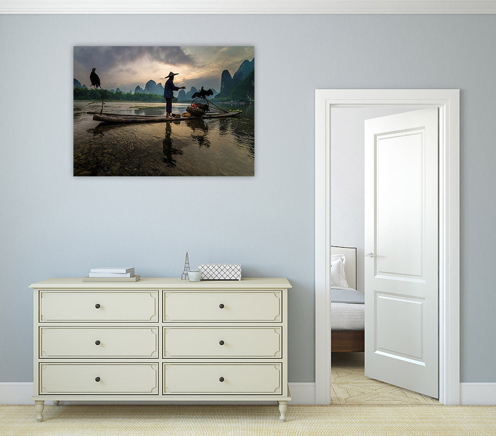 Li River Xingping China Wall Art Print on the wall
