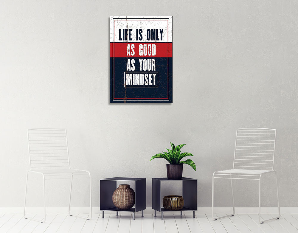 Life Mindset Wall Art Print on the wall
