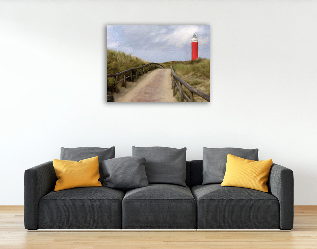 Lighthouse Wall Art Print on the wall