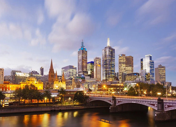 Lights of Melbourne City Wall Art Print