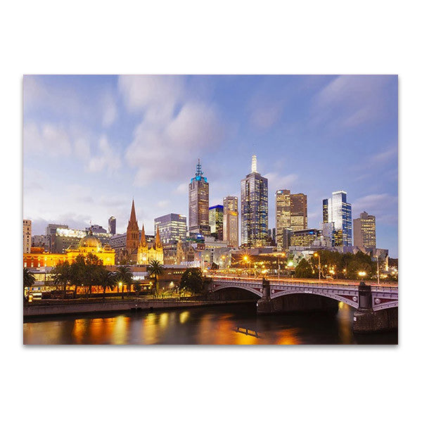 Lights of Melbourne City Wall Art Print