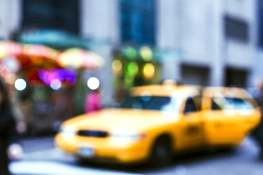 Lights of the City Taxi Wall Art Print