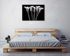 Lilies at Night Wall Art Print on the wall