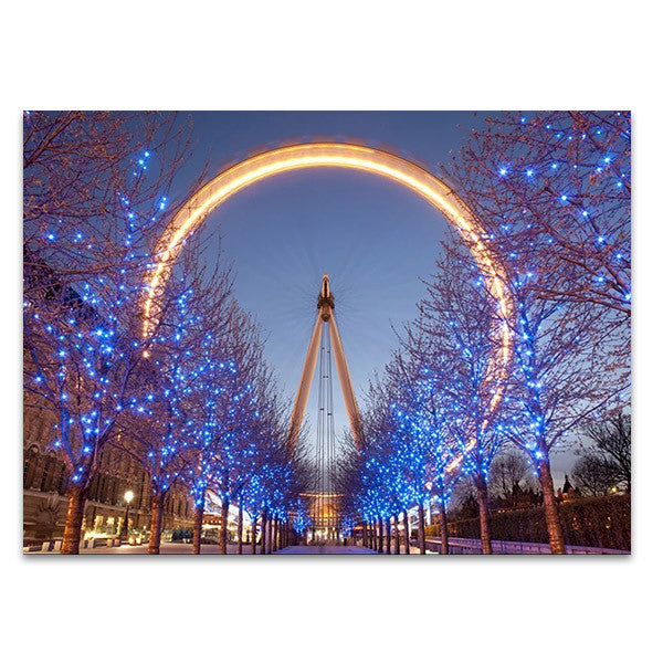 London Eye at Night Wall Art Print
