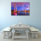 London Eye at Twilight Wall Art Print on the wall