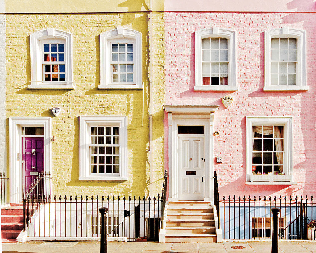 London Houses Spring Wall Art Print
