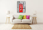 London Phone Wall Art Print on the wall
