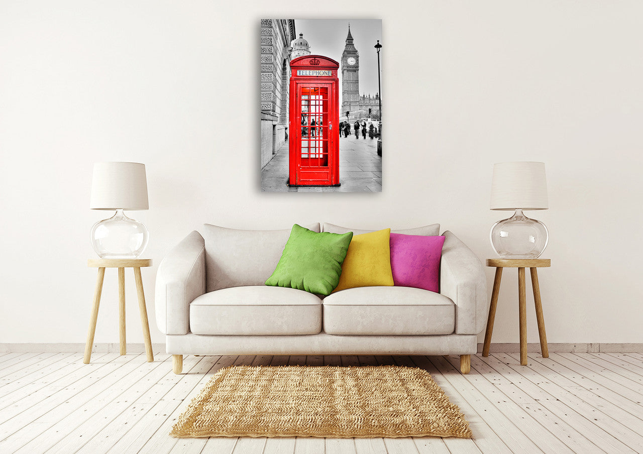 London Phone Wall Art Print on the wall