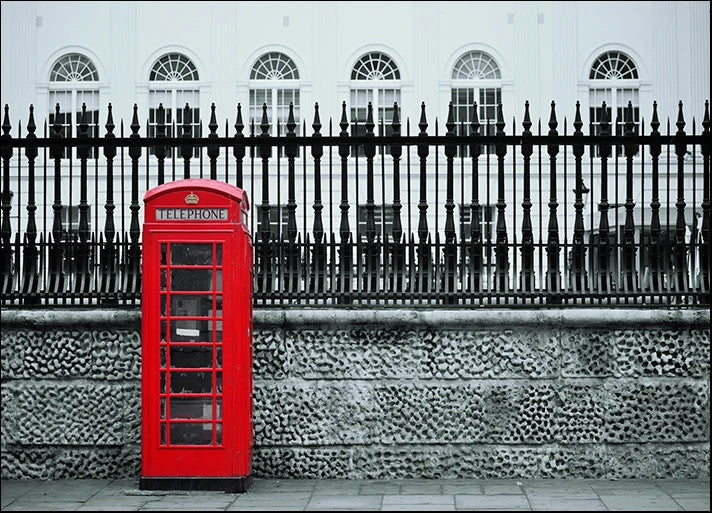 London Street Red Telephone Wall Print