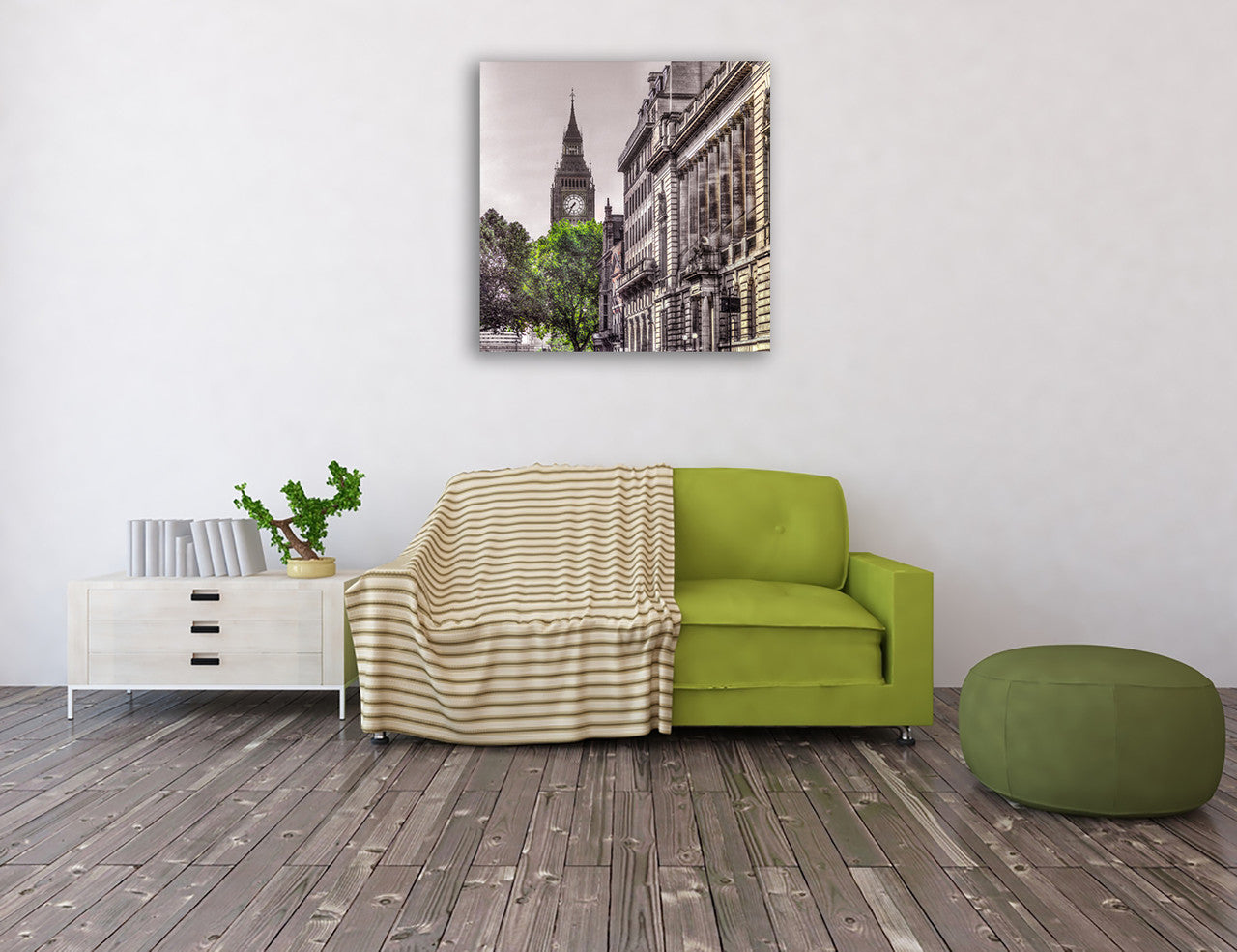 London Tree Wall Art Print on the wall