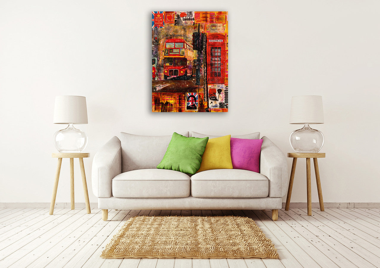 London in Winter Wall Art Print on the wall