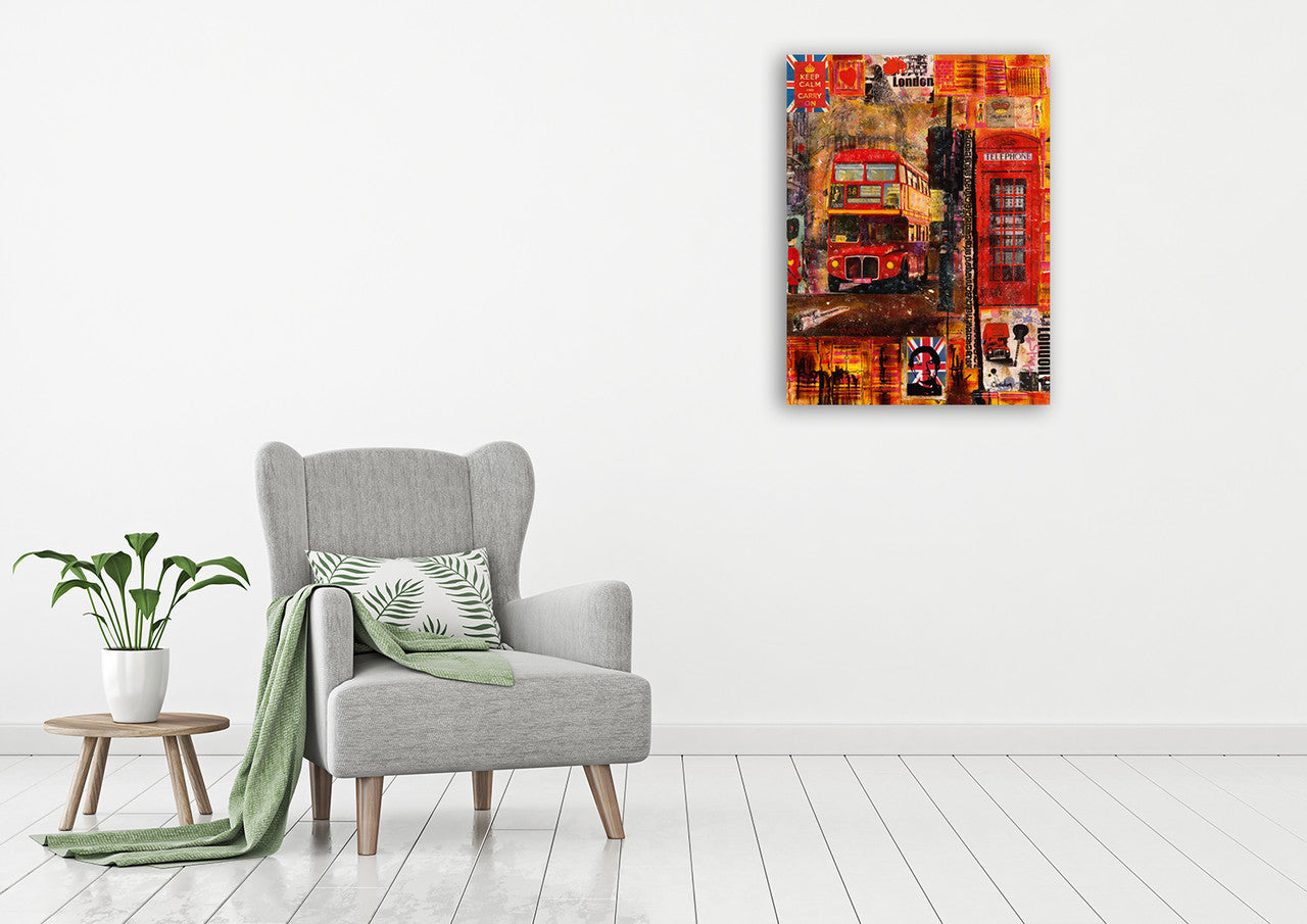 London in Winter Wall Art Print on the wall