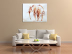 Lone Elephant Wall Art Print on the wall