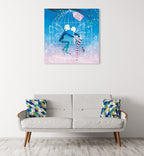 Love Birds Wall Art Print on the wall
