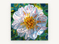 Ribbon Petal Bloom, floral canvas wall art print, front view