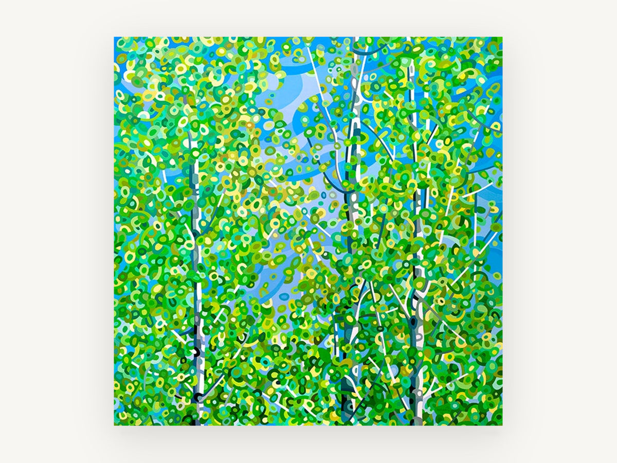 Aspen Canopy Bloom, floral canvas wall art print, front view