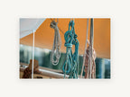 Coiled Lines Aloft, coastal canvas wall art print, front view