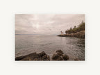 Quiet Point Light, coastal canvas wall art print, front view