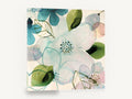 Translucent Teal Blossoms, teal pink watercolour blossom floral, floral canvas wall art print ready to hang