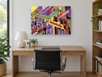 Madison Avenue Pop city canvas print on the wall of a study