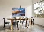 Elgol Dusk Mountain coastal canvas print on the wall of a dining room
