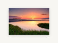 Marsh Tide Sunset, coastal canvas wall art print, front view