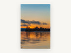 Molten Gold Lake, coastal canvas wall art print, front view