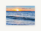 Dusk Over Soft Water, coastal canvas wall art print, front view