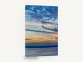 Dusk Cloud Variations, sunset sky over calm sea photograph, coastal canvas wall art print ready to hang