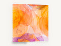 Sunset Petal Layers, orange rose petals abstract floral, floral canvas wall art print ready to hang