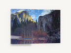 Granite Cliffs Reflected, mountain cliffs river reflection photograph, landscape canvas wall art print ready to hang