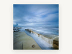 Misty Rock Channel, coastal canvas wall art print, front view