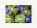 Frozen Garden Blooms, floral canvas wall art print, front view