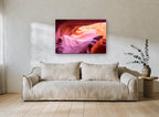 Canyon Light Ripples landscape canvas print on the wall of a living room