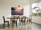 Silk Water Dusk coastal canvas print on the wall of a dining room
